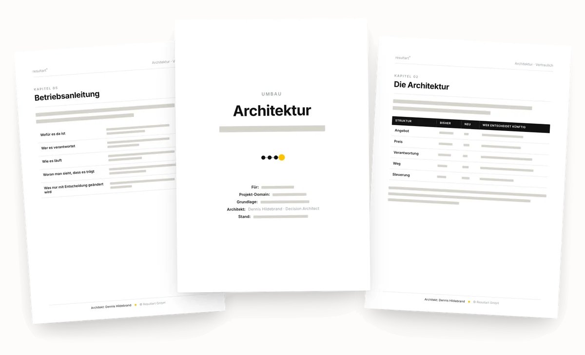 Die Architektur: Deckblatt und Kapitel, Inhalte als Leerstellen